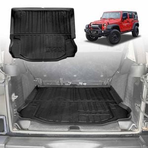Heavy Duty Trunk Cargo Mat Boot Liner Luggage Tray Fit Jeep Wrangler JK Series 4-Door 2007-2018
