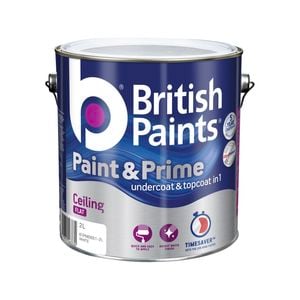 British Paints 2L White Ceiling Paint And Prime