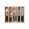 24pc Laguiole Silhouette Stainless Steel Cutlery Set - Black