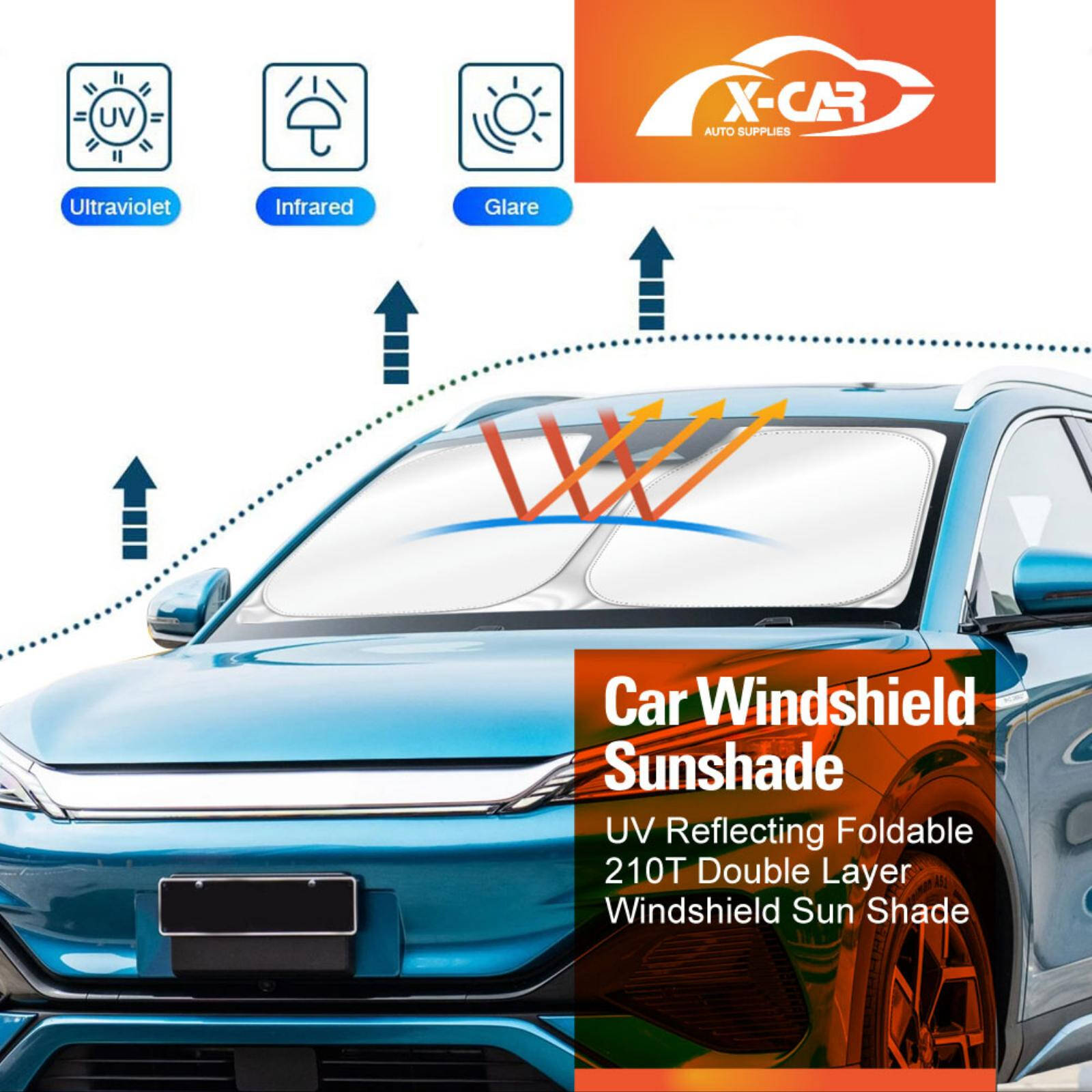Windshield Sun Shade for BYD Atto 3 2022 2024 Blocks UV Rays Foldable Wind Screen Sun Visor Bunnings Australia