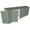 Build-a-Shed 0.8 x 5.2 x 2m Hinged Door Tunnel Shed with Double Hinged Side Doors - Green