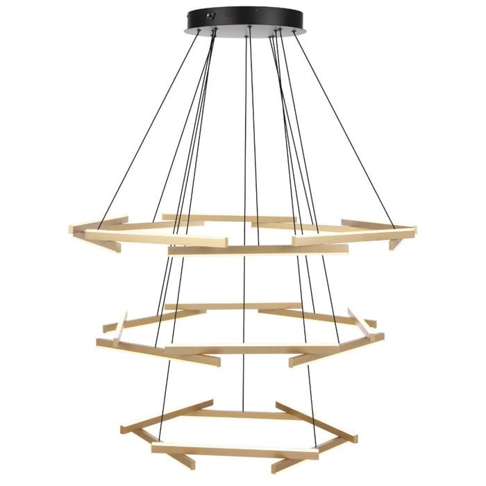 Telbix Tarson Contemporary Pendant Hanging Lamp Light Metal Silicon Black Gold Matte