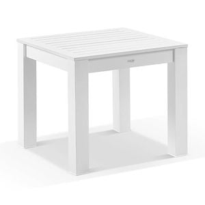 Santorini 0.9m Outdoor Square Aluminium Dining Table White