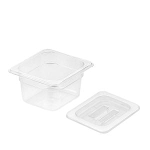 SOGA Clear Gastronorm Pan 1/6 100mm Deep with Lid