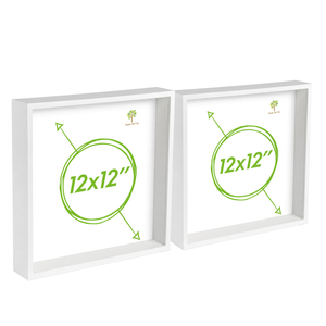 Nicola Spring 2 Piece Box Photo Frame Set - 12 X 12 Square Acrylic Frame
