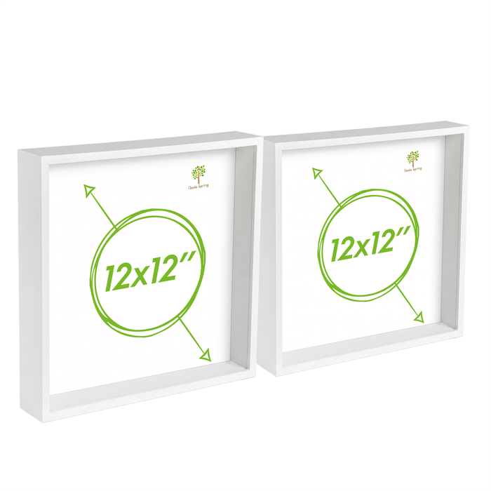 Nicola Spring 2 Piece Box Photo Frame Set - 12 X 12 Square Acrylic Frame