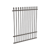 ProtectorAl 350 - 1200 x 1500mm Black Aluminium Pool Fence Panel Spear Top With Mid Rail - Black 350-1200mm