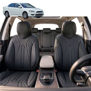 Australian Goose Front Seat Covers for Mitsubishi Lancer 2007 - 2017 (Auto (CJ)) - PU Leather, Black (2pc)