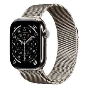 Apple Watch Series 11 GPS + Cellular 42mm Natural Titanium Case w/ Natural Milanese Loop
