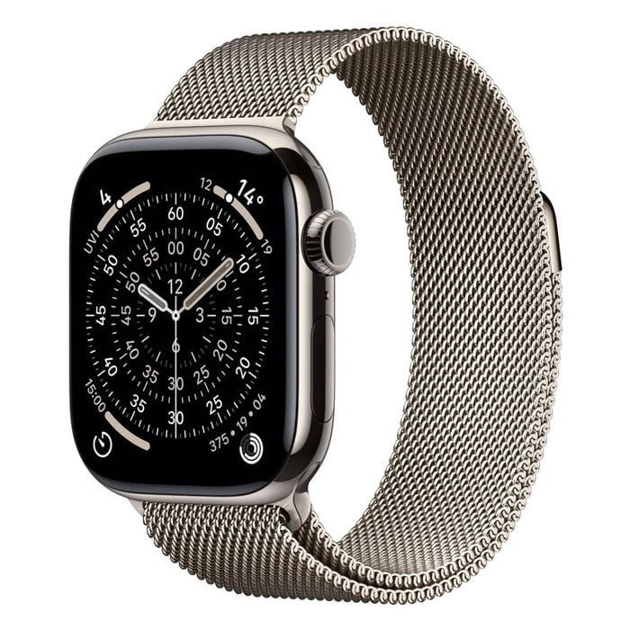 Apple Watch Series 11 GPS + Cellular 42mm Natural Titanium Case w/ Natural Milanese Loop