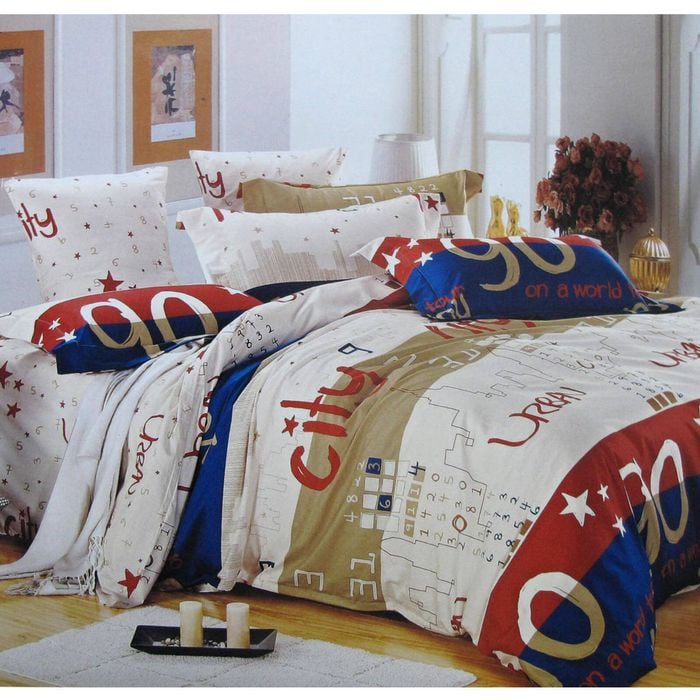 Lincoln Linen 310TC Urban City Cotton Printed Quilt Cover Set Single