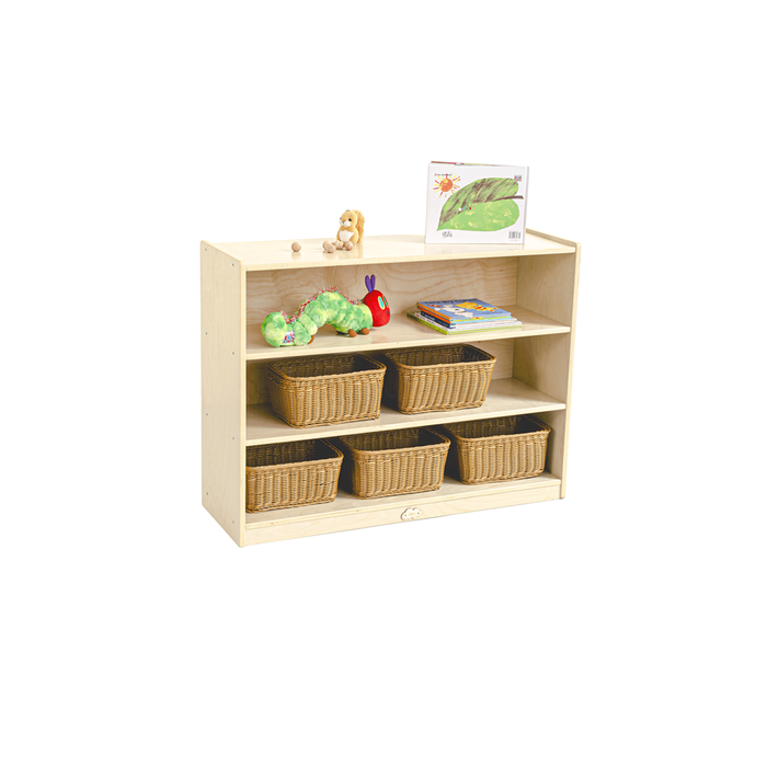 Jooyes Kids 3 Shelf Wooden Bookcase Organiser Storage - H76cm - 100cm | Bookshelf | 76cm