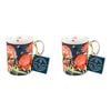 2PK Australian Flora Waratah 360ml Coffee Mug New Bone China