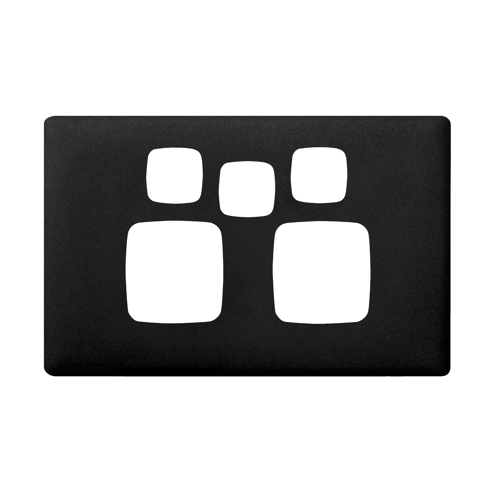 HPM LINEA Double Powerpoint With Extra Hole Coverplate - Asphalt product image