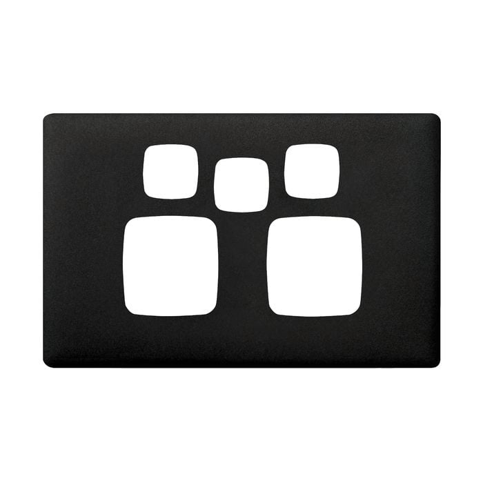HPM LINEA Double Powerpoint With Extra Hole Coverplate - Asphalt