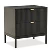 Big Lot Black Imani 2 Drawer Bedside