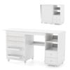 Costway Folding Sewing Table Craft Cart Work Station Desk White