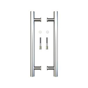 Rolltrak 400mm Stainless Steel Barn Door Round Double Pull Handle
