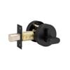 Zanda 54mm Diameter Matt Black Round Slimline Deadbolt, Single Cylinder Throw 27mm (Key/Turn)