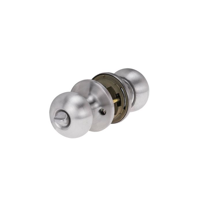 Lockwood Satin Stainless Steel Symmetry Manor Entrance Knobset