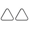 2PK Formula Sports PVC Triangle 10-Ball Billiard Rack 1 7/8" Size - Black