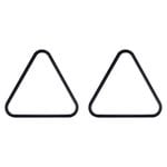 2PK Formula Sports PVC Triangle 10-Ball Billiard Rack 1 7/8" Size - Black