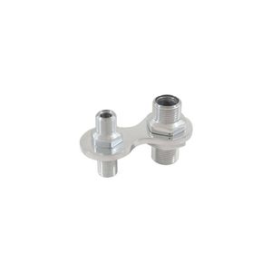 Cal Custom Highly Polished Aluminium AC Bulkhead 2 Port