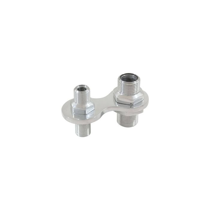 Cal Custom Highly Polished Aluminium AC Bulkhead 2 Port