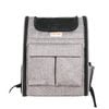 VEVOR 425x355x280mm Cat Carrier Grey with Wheels Rolling Pet Handle