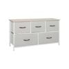 Levede 5 Chest of Drawers Storage Cabinet Beige