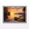Sunset over Lake with Trees  Print 100% Australian Made 90x60cm  (Poster)
