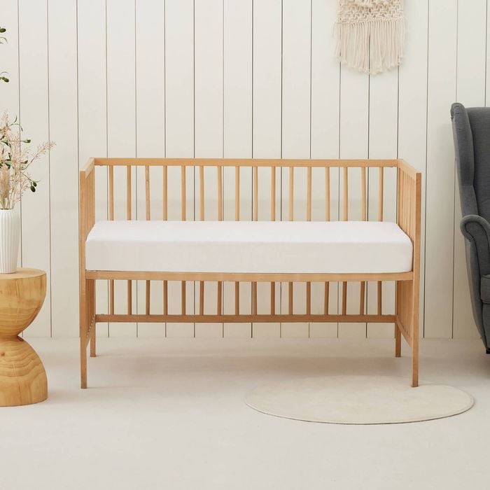 Dreamaker Baby Bamboo Terry Cot Waterproof Mattress Protector - Standard