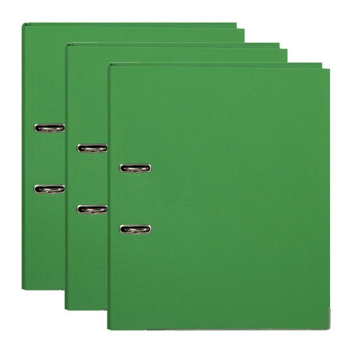 3x Marbig Foolscap Pe 75mm Lever Arch File Folder Organiser Document Holder Grn