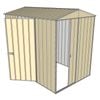 Build-a-Shed 1.5 x 2.3 x 2.3m Single Hinged Side Door Gable Shed - Cream