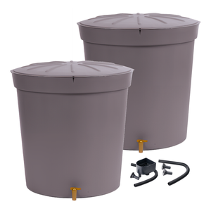 GARANTIA 300L LANZAROTE MINItank x 2 Kit (with Linking Kit & Diverter) - Grey