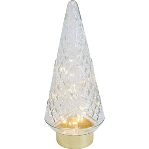 LVD LED Glass X-mas Tree Home/Living Room Display Decor Large 16x36cm Clear