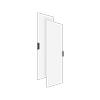 Lugna 1536 x 900 x 16mm White Double Doors - White 900mm