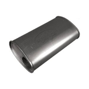 Redback 3" Performance Muffler Offset/centre - 10" X 4" Oval, 14" Long, Aluminised Steel