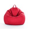 Catzon Bean Bag Chair Cover (No Filler) Linen Washable-Red(M)