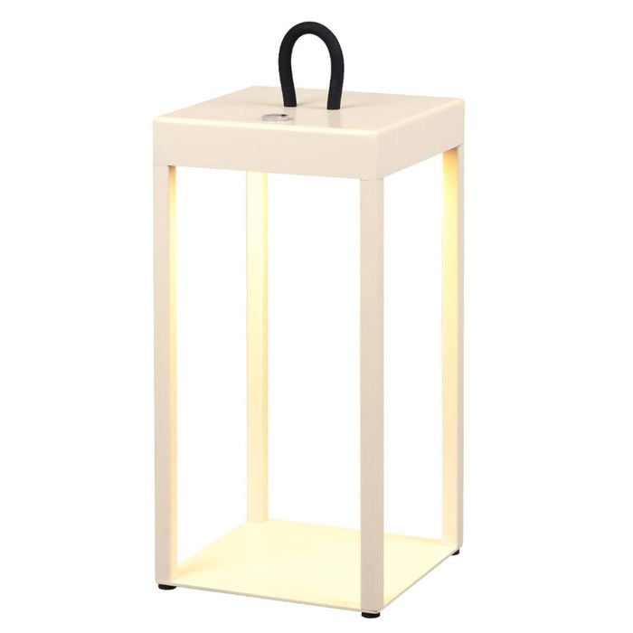 Telbix Sotra Modern Table Desk Lamp Light Aluminium Beige Sand