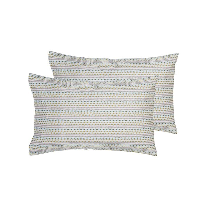 Ecology Casuarina Pillowcase Pair Size 73 x 48cm Striped Bedding
