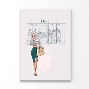 Fashion Store, Lady Print 100% Australian Made 100 x 150cm (Acrylic)