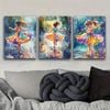3pcs Youngsters Dancing in the Rain Print 100% Australian Made 3 x 40x60cm (Metal Print)