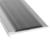 Duratac 900mm Stair Nosing Clear Aluminium With Black Vinyl Insert And Countersunk Holes - 900mm