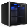 YOPOWER 46L Black Mini Bar Fridge Glass Door