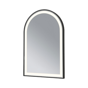Barelli 900 x 600mm Black Signature Framed Arch LED Mirror