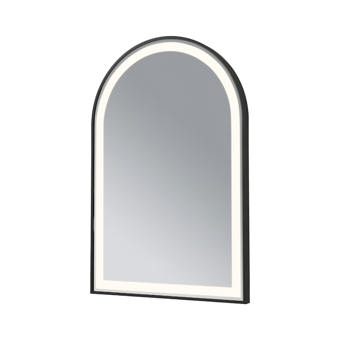 Barelli 900 x 600mm Black Signature Framed Arch LED Mirror