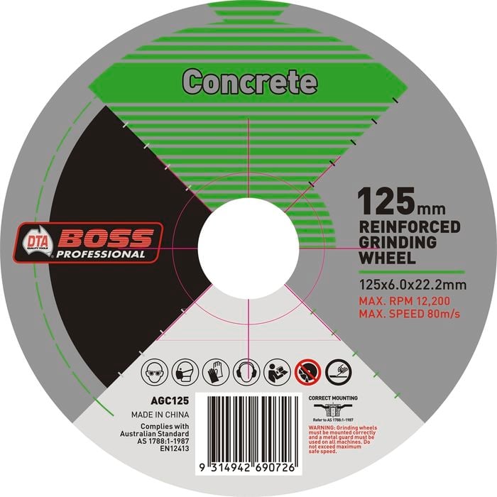 DTA Boss 125mm Masonry Abrasive Grinding Wheel