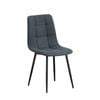 6X Dining Chair Fabric Upholstered Padded Dark Grey colour
