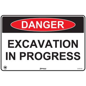 Pinnacle 600 x 400mm Poly Danger Excavation In Progress Sign